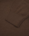 EZS Merino-Wollpolo, braun, langärmlig