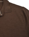 EZS Merino-Wollpolo, braun, langärmlig