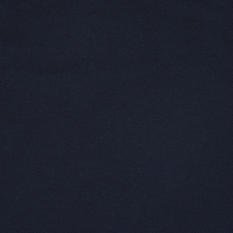Marineblaues Langarm-Poloshirt aus Merinowolle von EZS