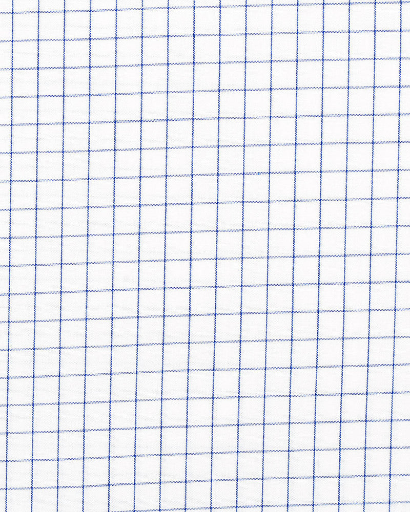Marineblau-weiß kariertes Hemd