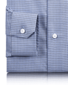 EZS Blue White Micro Houndstooth Shirt