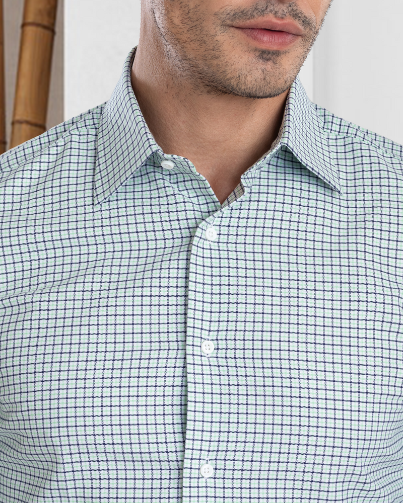 Grün-blauer Tattersall