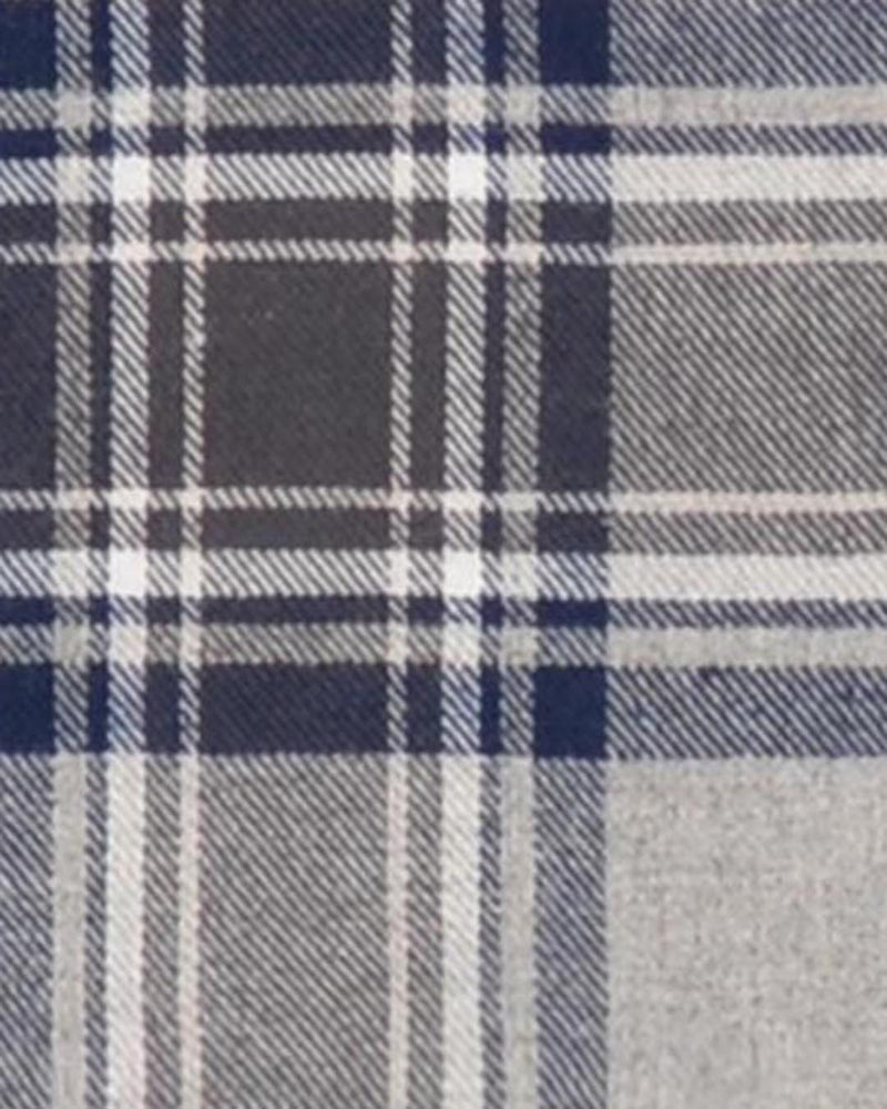 Chemise en flanelle à carreaux bleu marine gris foncé