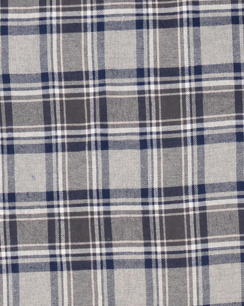 Chemise en flanelle à carreaux bleu marine gris foncé