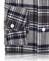 Chemise en flanelle à carreaux bleu marine gris foncé