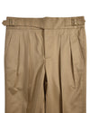 Pantalon Gurkha en sergé de coton : beige fossile sable