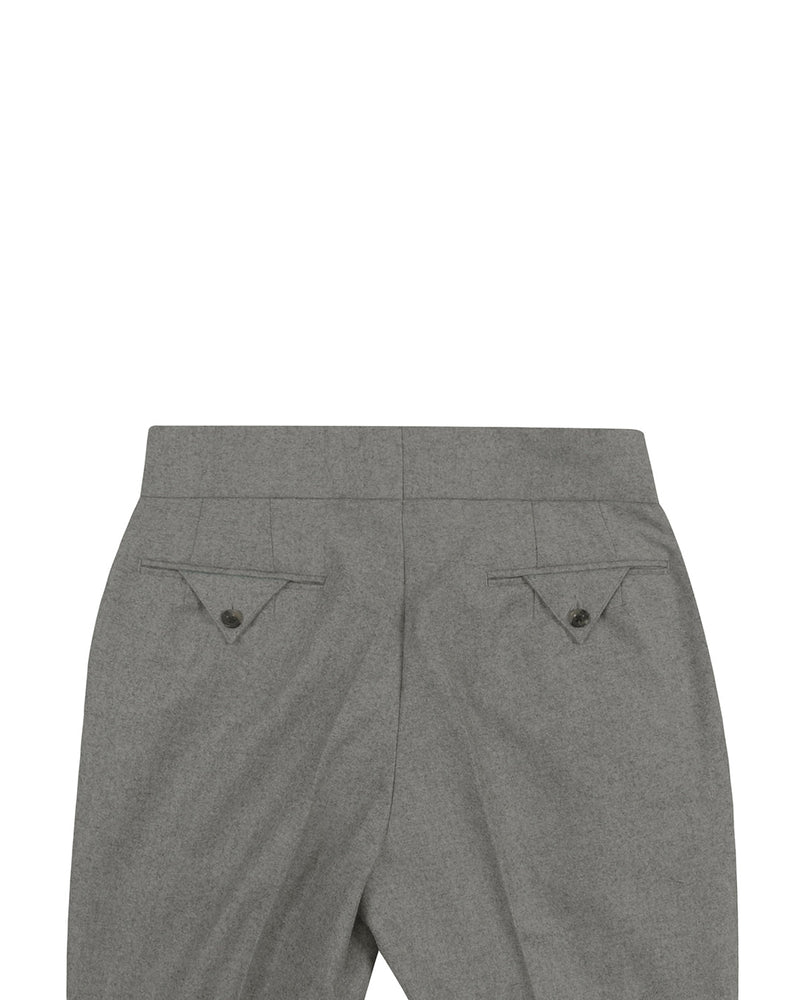 Gurkha-Hose aus Ethomas-Wolle und Kaschmir: Hellgraue Wolle