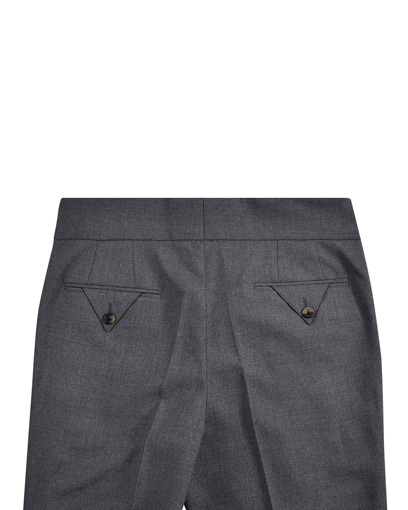 Gurkha-Hose aus Dugdale New Fine Kammgarn-Tropenwolle - Grau