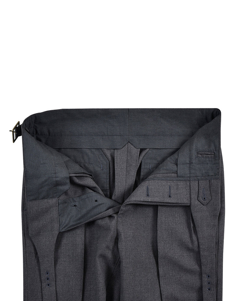 Gurkha-Hose aus Dugdale New Fine Kammgarn-Tropenwolle - Grau