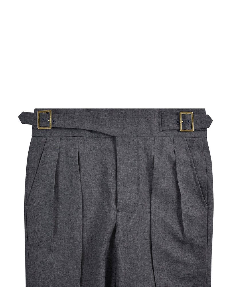 Gurkha-Hose aus Dugdale New Fine Kammgarn-Tropenwolle - Grau