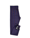 Purple Stripes On Indigo Denim Jeans