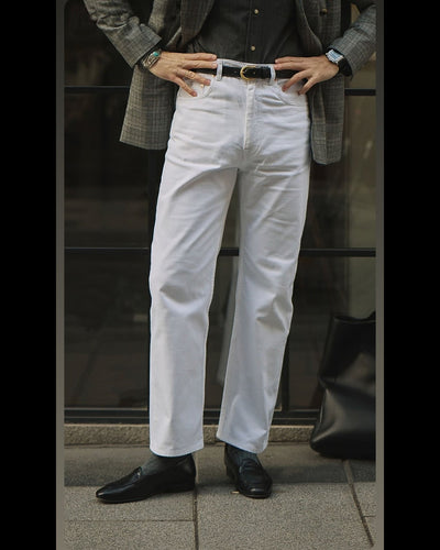 White Heavy Twill Jeans