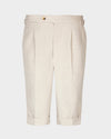 Leinen-Baumwoll-Leinwand: Jute Braune Shorts