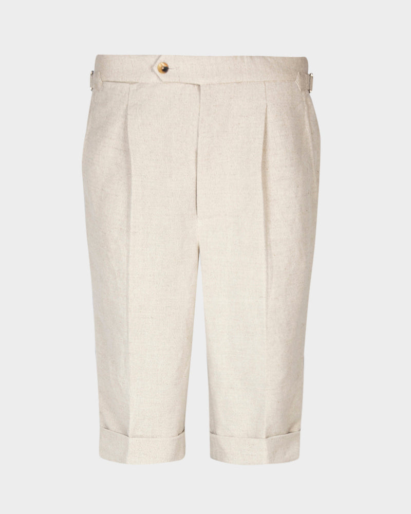 Leinen-Baumwoll-Leinwand: Jute Braune Shorts