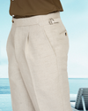 Leinen-Baumwoll-Leinwand: Jute Braune Shorts