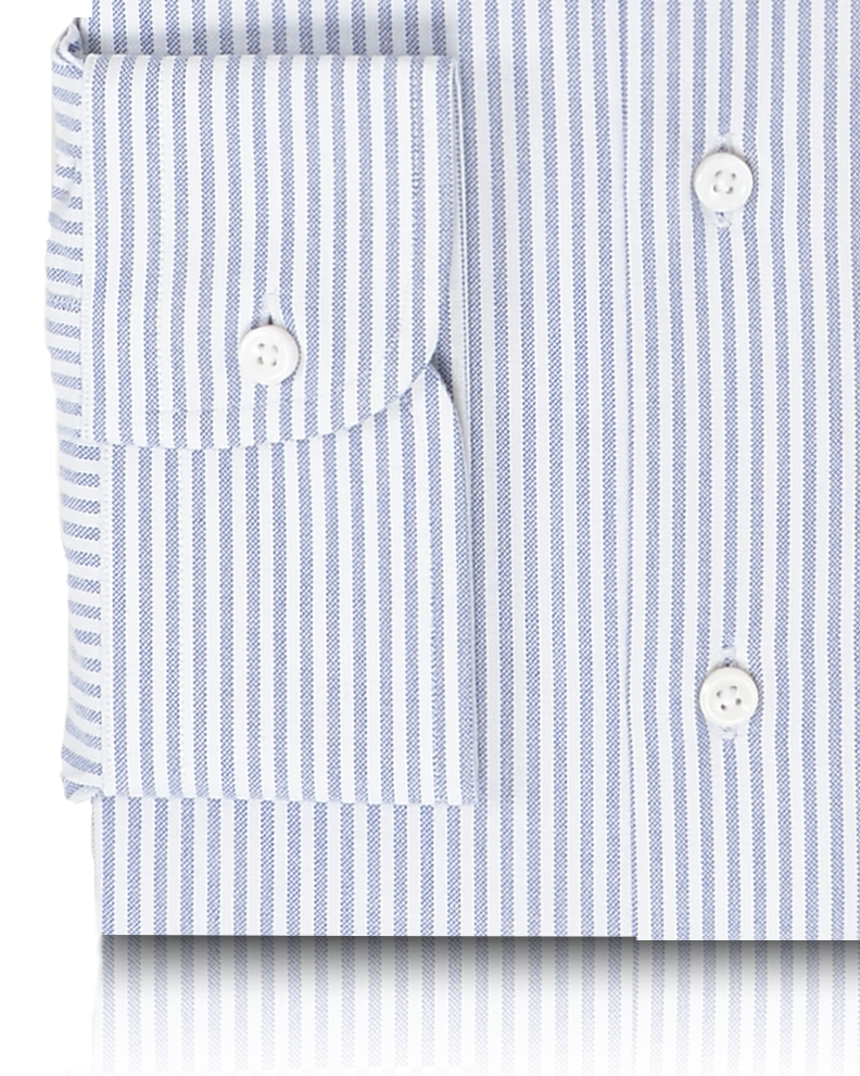 Oxford-Hemd mit Kornblumenkleid und Streifen