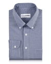 Oxford-blaues Gingham-Karohemd