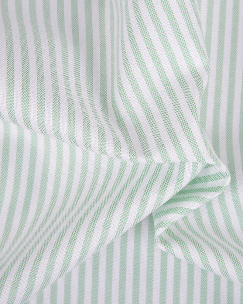 Classic Oxford: Light Green University Stripes Shirt