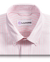 Alumo Oxford Soft Pink und Navy Alternate Stripes