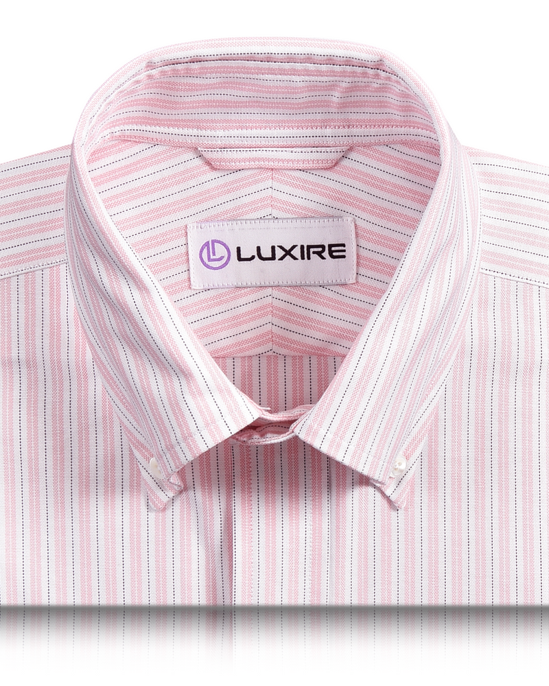 Alumo Oxford Soft Pink und Navy Alternate Stripes