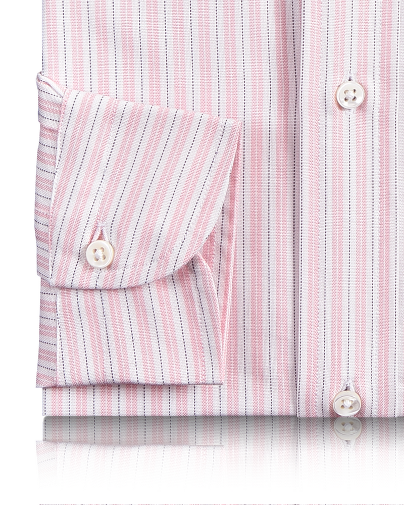 Alumo Oxford Soft Pink und Navy Alternate Stripes