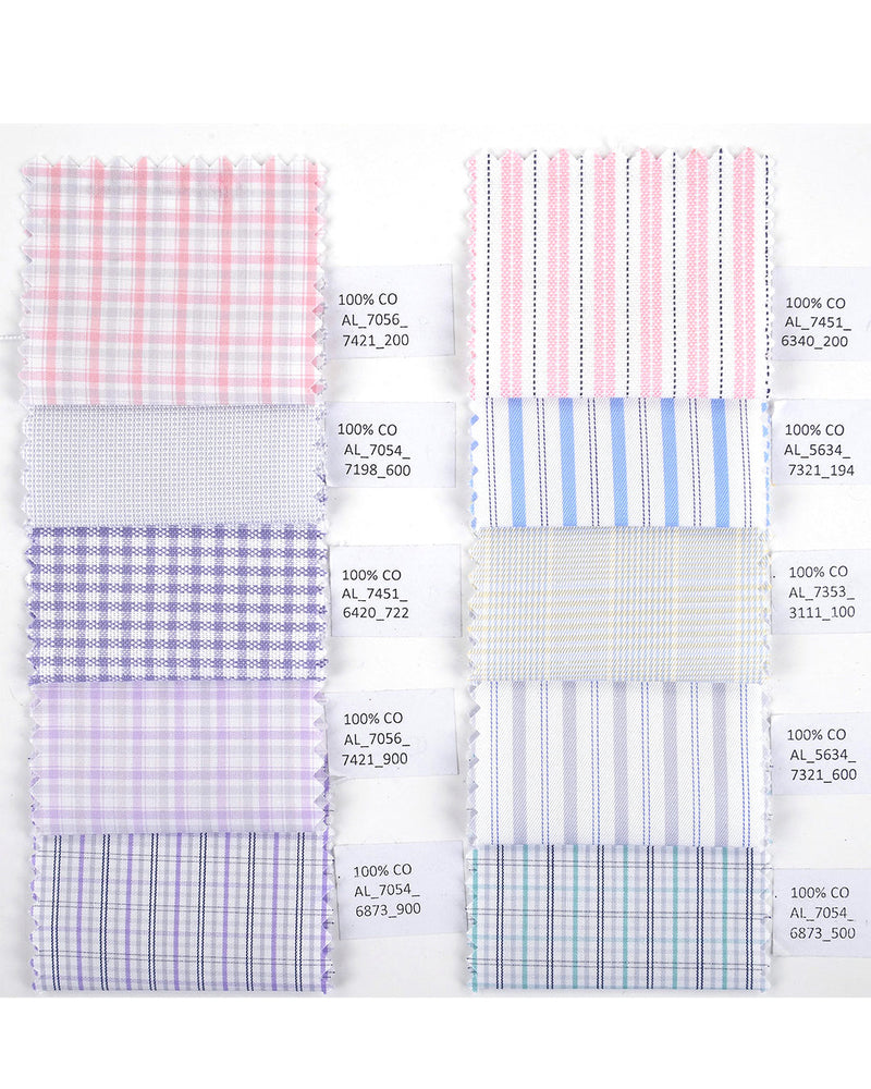 Alumo Oxford Soft Pink und Navy Alternate Stripes