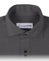 Aschgraues, weiches Polo-T-Shirt
