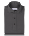 Aschgraues, weiches Polo-T-Shirt