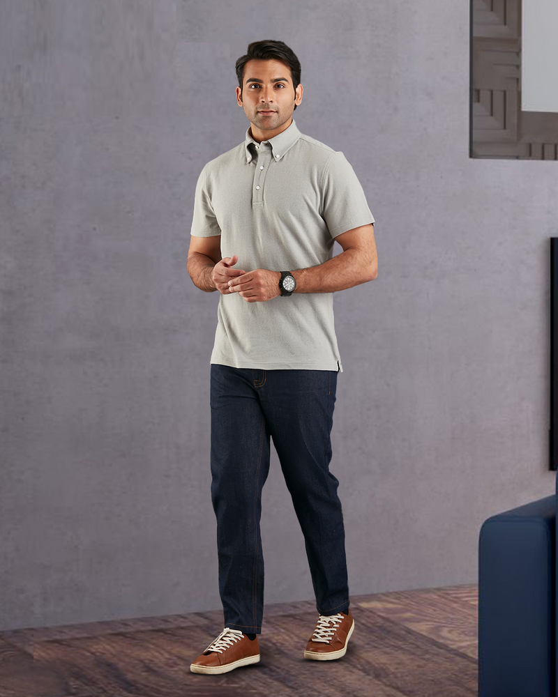 Porpoise Grey Polo T-Shirt