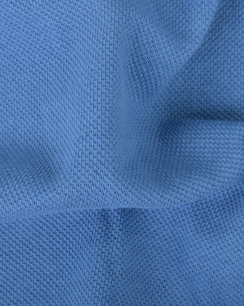 Stahlblaues Polo-T-Shirt