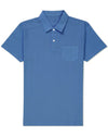 Stahlblaues Polo-T-Shirt