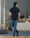 Marineblaues Polo-T-Shirt