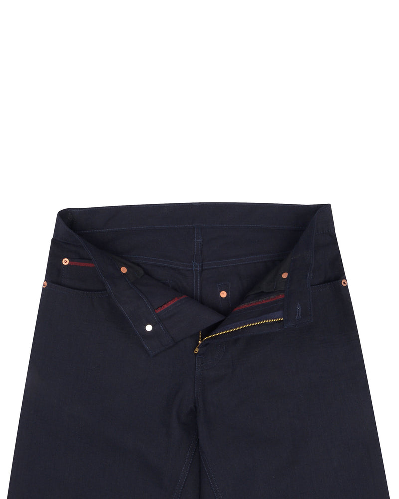 Chino "Jeans" mit weicher Webkante in Marineblau