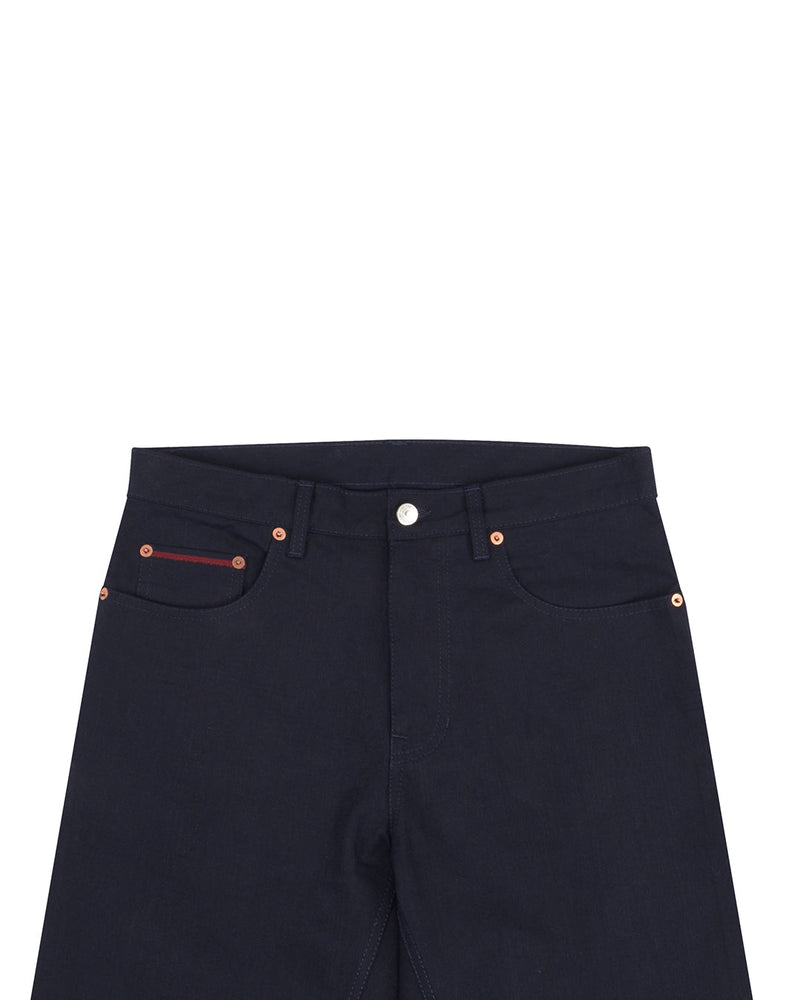 Chino "Jeans" mit weicher Webkante in Marineblau