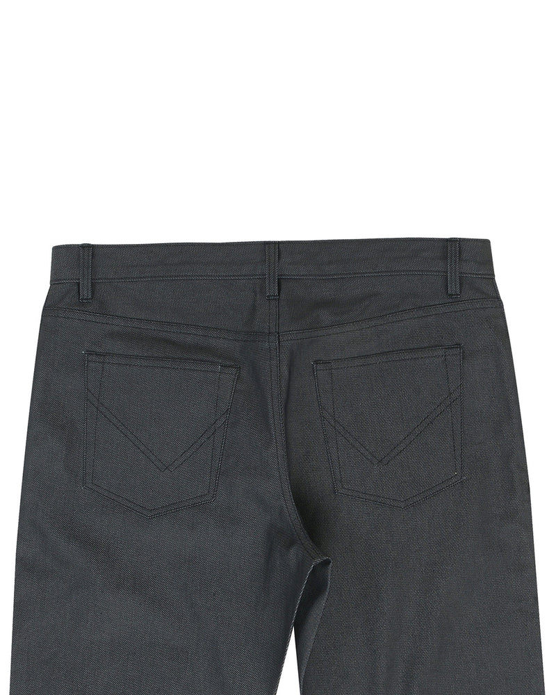 Gewachste Jeans, anthrazitgrau