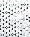 Linen: Black Printed Positivity On White