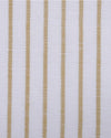 Cotton Linen: Ecru Stripes On white