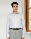 Greenish- Grey Linen Gingham Shirt