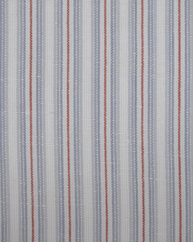 Cotton Linen: Blue Red Alternate Stripes