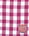 Baumwollleinen - Rosa-weißer Gingham