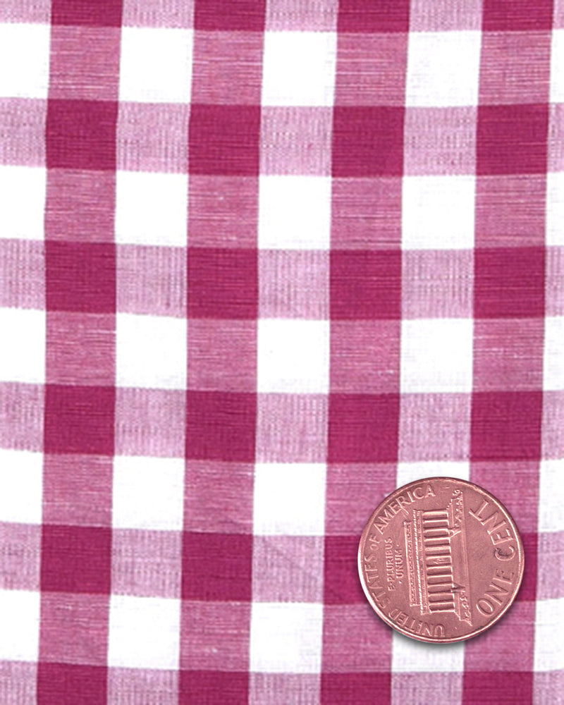 Baumwollleinen - Rosa-weißer Gingham