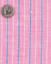 Pink Blue Tape Stripes Linen