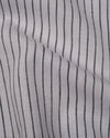 Lin à fines rayures blanches et noires