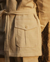 Safarijacke aus Leinen-Baumwoll-Canvas, cremeweiß