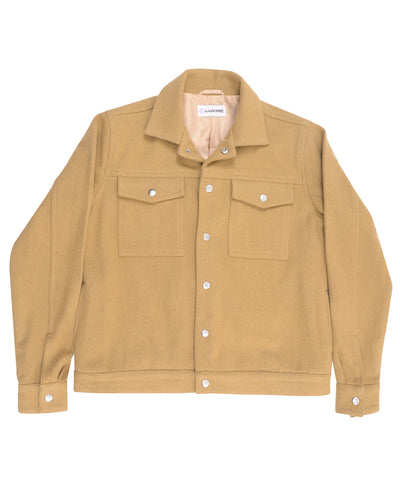 Luxire Camel Wool Shirt Jacket