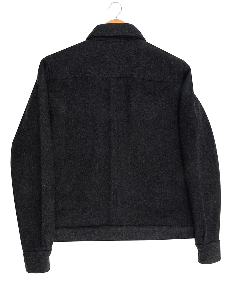 Luxire – Hemdjacke aus Wolle in Anthrazitgrau