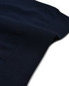 Marineblaues Langarm-Poloshirt aus Merinowolle von EZS