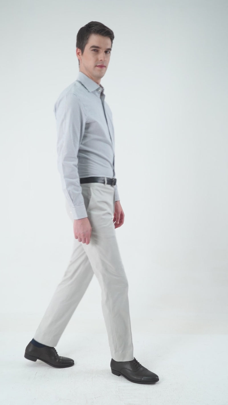 Anzughose aus grauem Twill