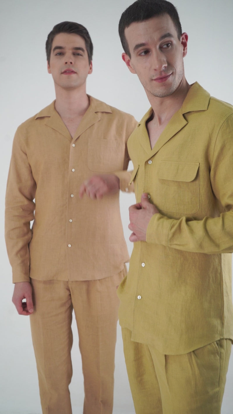 Goldene Leinenhose