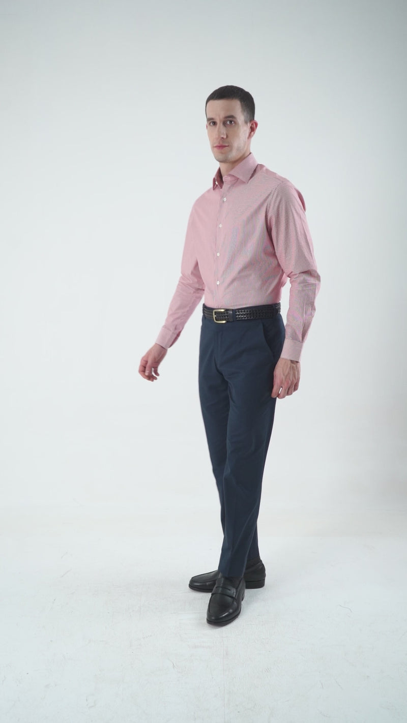 Dunkelmarinefarbene Anzughose aus Twill